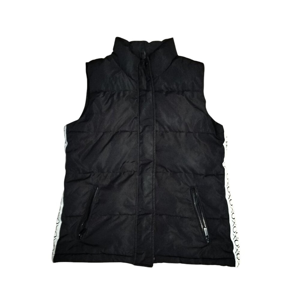 Calvin Klein puffy vest with brand stripes on the sides
